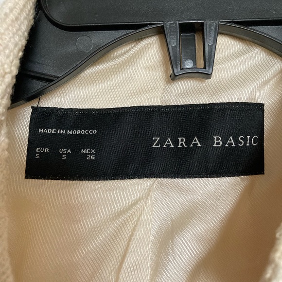 Zara Tweed Boucle Jacket, Size S, Cream, Chanel Vibe, Glitter, 4 Zipper Pockets - Picture 6 of 9